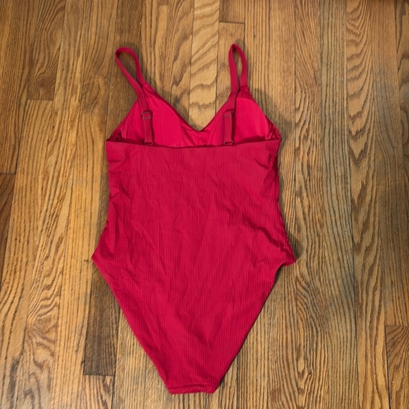 Andie Marco Rib One Piece swimsuit Flame Red size Large NWT - Picture 7 of 7